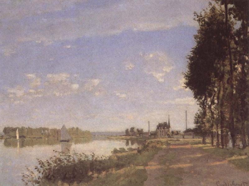 Claude Monet Riverside path at Argenteuil oil painting image